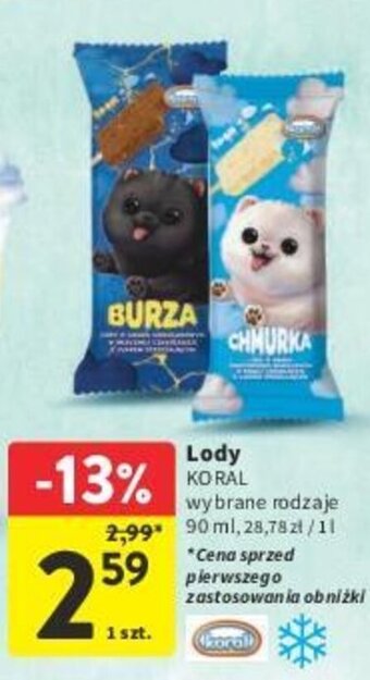 Intermarche Lody KORAL 90ml oferta