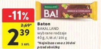 Intermarche Baton BAKALLAND 40g oferta