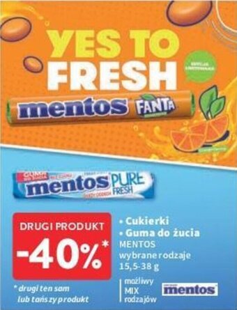 Intermarche Cukierki/Guma do żucia MENTOS 15,5-38 g oferta
