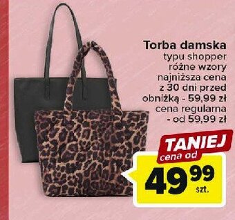 Carrefour Torba damska shopper oferta