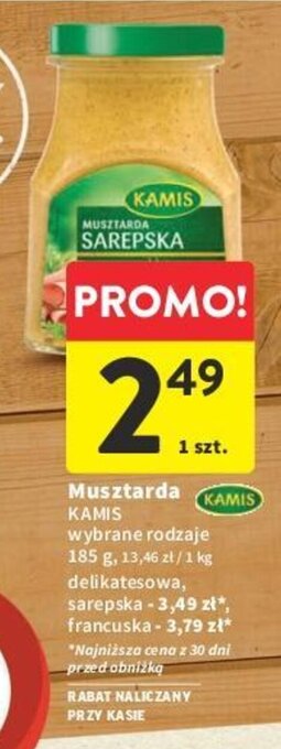 Intermarche KAMIS Musztarda 185 g oferta