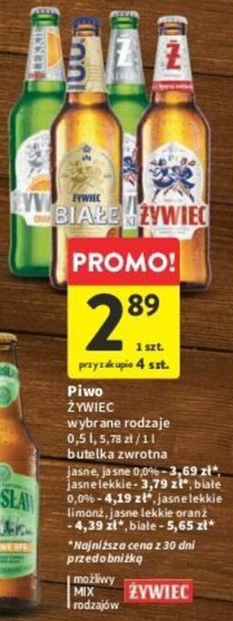 Intermarche ŻYWIEC Piwo 0,5 l oferta