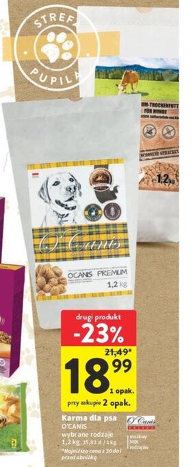 Intermarche O'CANIS Karma dla psa 1,2 kg oferta