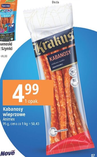 E.Leclerc Kabanosy wieprzowe Animex 95 g oferta