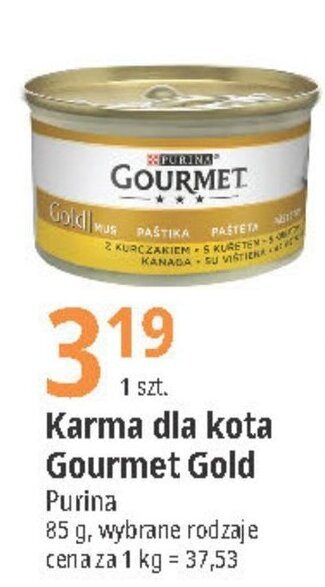 E.Leclerc Karma dla kota Gourmet Gold Purina 85g oferta