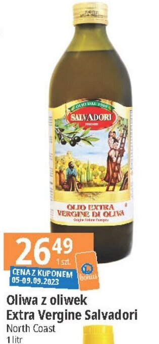 E.Leclerc Oliwa z oliwek Extra Vergine Salvadori North Coast 1l oferta