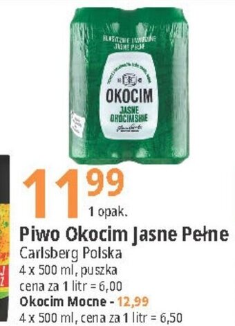 E.Leclerc Piwo Okocim Jasne Pełne Carlsberg Polska 4x500ml oferta