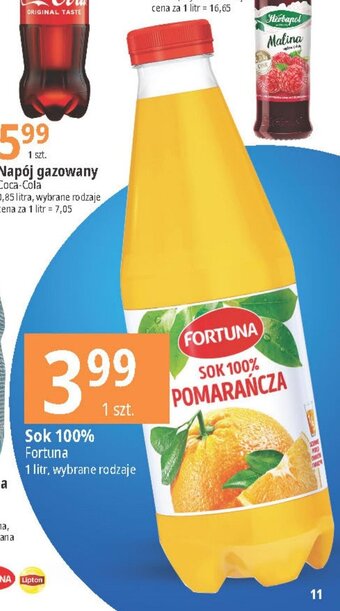 E.Leclerc Sok 100% Fortuna 1l oferta