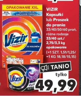 Kaufland VIZIR Kapsułki lub Proszek do prania oferta