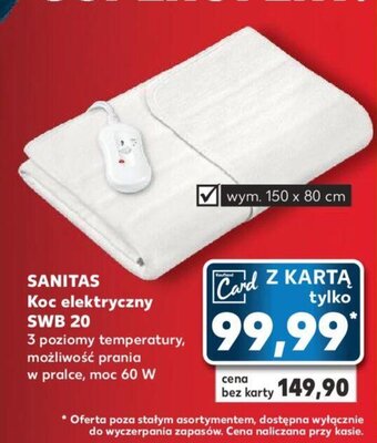 Kaufland SANITAS Koc elektryczny SWB 20 oferta