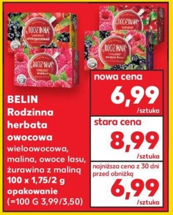 Kaufland BELIN Rodzinna herbata owocowa 100 x 1,75/2 g oferta