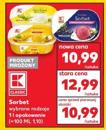 Kaufland Sorbet 1 l oferta