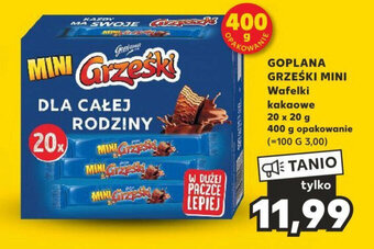 Kaufland GOPLANA GRZEŚKI MINI Wafelki kakaowe 20 x 20 g oferta