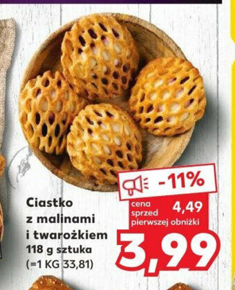 Kaufland Ciastko z malinami i twarożkiem 118 g sztuka oferta