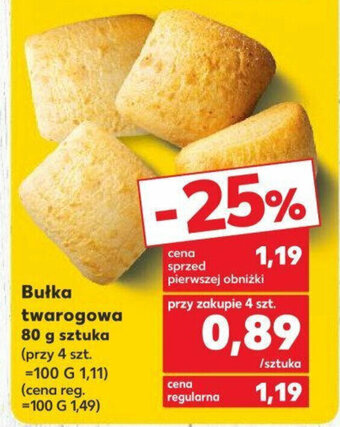 Kaufland Bułka twarogowa 80 g sztuka oferta