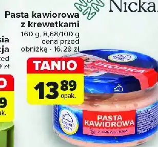 Carrefour Pasta kawiorowa z krewetkami oferta