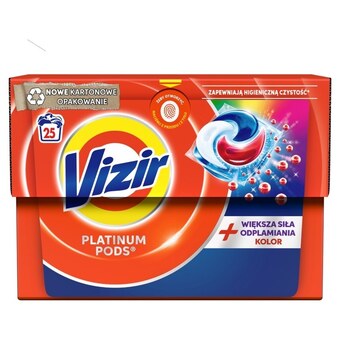 Biedronka Vizir platinum pods kapsułki do prania + moc usuwania plam, 25 prań oferta