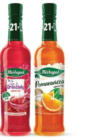 Herbapol suplement diety syrop o smaku malinowo-różanym 420 ml
