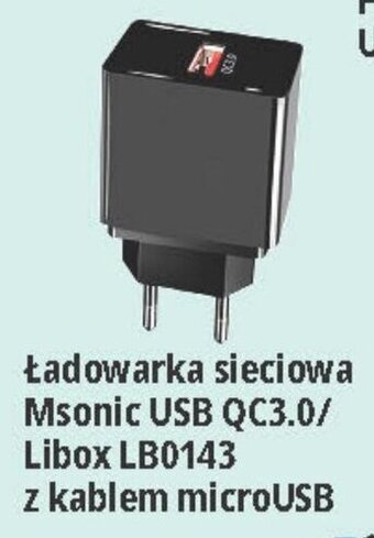 E.Leclerc Ładowarka sieciowa Msonic USB QC3.0/ Libox LB0143 z kablem microUSB oferta