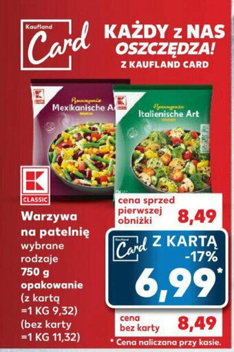 Kaufland Warzywa na patelnię 750 g oferta