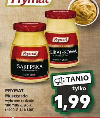 Kaufland PRYMAT Musztarda 180/185 g oferta