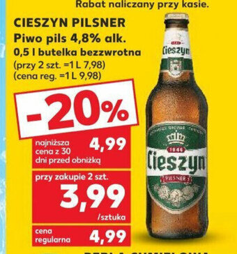 Kaufland CIESZYN PILSNER Piwo pils 4,8% alk. 0,5 l oferta