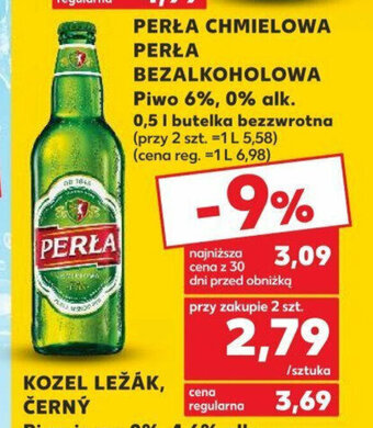 Kaufland PERŁA CHMIELOWA PERŁA BEZALKOHOLOWA Piwo 6%, 0% alk. 0,5 l oferta
