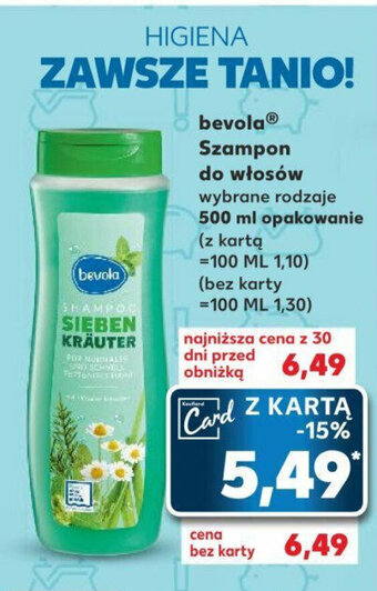 Kaufland bevola® Szampon do włosów 500 ml oferta