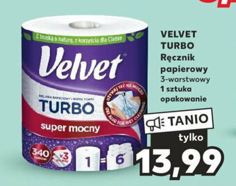 Kaufland VELVET TURBO Ręcznik papierowy 1 sztuka oferta