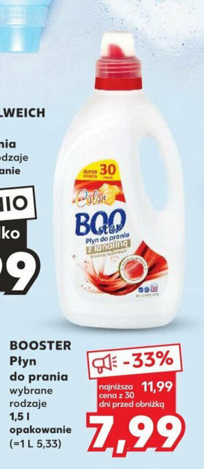 Kaufland BOOSTER Płyn do prania 1,5 l oferta