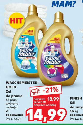 Kaufland WÄSCHEMEISTER GOLD Żel do prania 2 l oferta