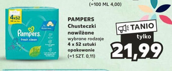 Kaufland PAMPERS Chusteczki nawilżane 4 x 52 sztuki oferta