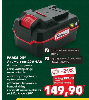 Kaufland PARKSIDE Akumulator 20V 4Ah oferta