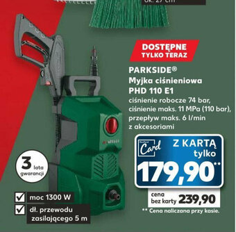 Kaufland PARKSIDE Myjka ciśnieniowa PHD 110 E1 oferta