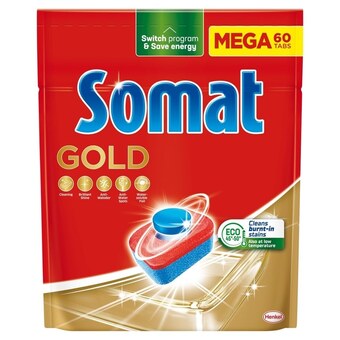 Auchan Somat gold tabletki do mycia naczyń w zmywarkach 1116 g (60 x 18,6 g) oferta