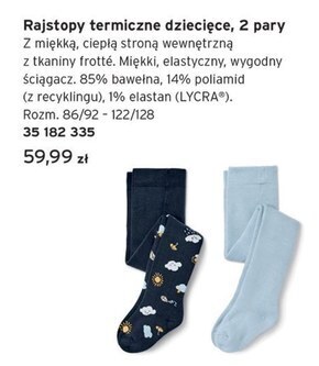 Tchibo Rajstopy dziecięce tchibo oferta