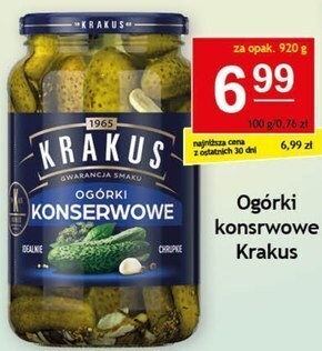 Gram Market Krakus ogórki konserwowe 920 g oferta