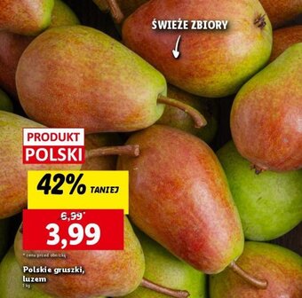 Lidl Polskie gruszki, luzem 1 kg oferta