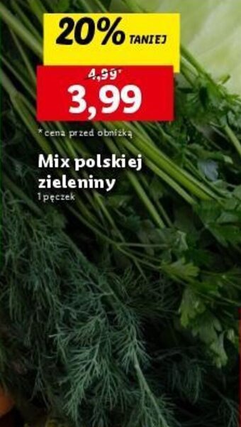Lidl Mix polskiej zieleniny 1 pęczek oferta