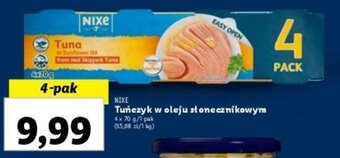 Lidl NIXE Tuńczyk w oleju słonecznikowym 4 x 70 g oferta