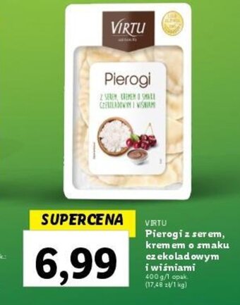 Lidl VIRTU Pierogi z serem, kremem o smaku czekoladowym i wiśniami 400 g oferta