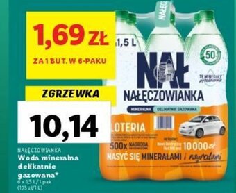 Lidl NAŁĘCZOWIANKA Woda mineralna delikatnie gazowana 6 x 15 L oferta