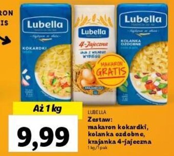 Lidl LUBELLA Zestaw makaron kokardki kolanka ozdobne krajanka 4-jajeczna 1 kg oferta