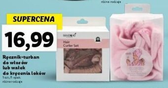 Lidl Ręcznik-turban do włosów lub wałek do kręcenia loków oferta