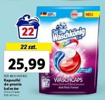 Lidl DER WASCHKONIG Kapsułki do prania kolorów 22szt. oferta
