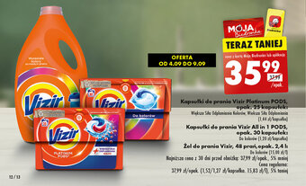 Biedronka Kapsułki do prania Vizir Platinum PODS 25 kapsułek oferta