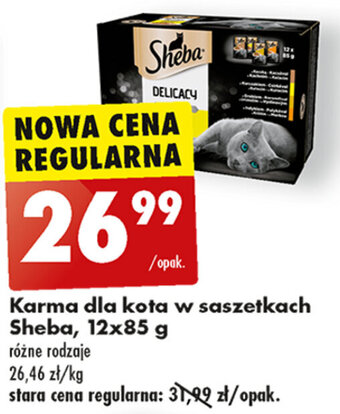 Biedronka Karma dla kota w saszetkach Sheba, 12x85 g oferta