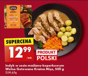 Biedronka Indyk w sosie maślano-koperkowym Wolno Gotowane Kraina Mięs, 500 g oferta
