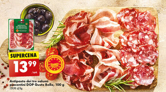 Biedronka Antipasto dei tre salumi piacentini DOP Gusto Bello, 100 g oferta