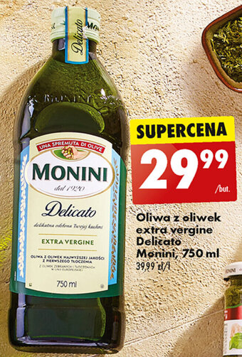 Biedronka Oliwa z oliwek extra vergine Delicato Monini, 750 ml oferta
